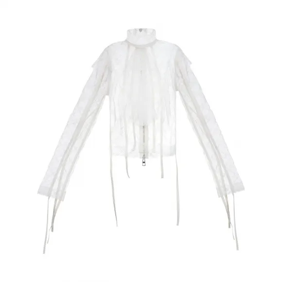 罗意威/Loewe Lace Top白色 D2179100FA