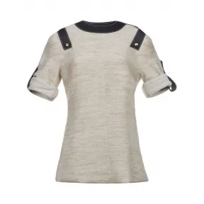 罗意威/Loewe Top W/ Leather Inserts乳白色 D2179440JC