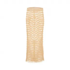 罗意威/Loewe Open Weave Rubber Skirt 原色 D2265130MC