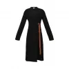 罗意威/Loewe Wrap Dress W/ Leather Straps 黑色 D2266450FA