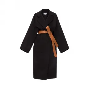 罗意威/Loewe Oversize Belted Coat黑色 D2281240PA