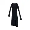 罗意威/Loewe Long Striped Knit Dress黑色/蓝色 D3176160SM