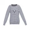 罗意威/Loewe Cat Sweater Stripes黑色/白色 D3179770SM