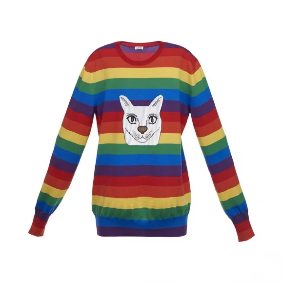 罗意威/Loewe Cat Sweater RainbowMulticolour D3179780SM