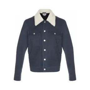 罗意威/Loewe 羊毛领夹克 海军蓝 H1268095