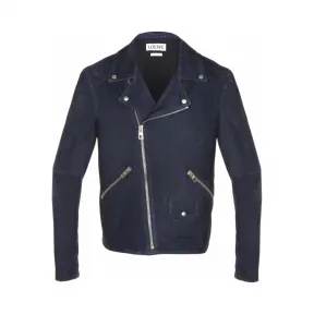 罗意威/Loewe 麂皮机车夹克 紫蓝色 H1268318AR