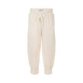 罗意威/Loewe Drawstring Trousers Pleatedbeige/brown H2172010FA