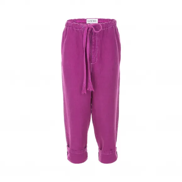 罗意威/Loewe Drawstring Trousers桃红色 H2172020PA