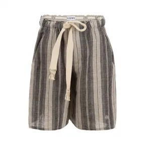 罗意威/Loewe Drawstring ShortsGrey/Beige H2172331PA