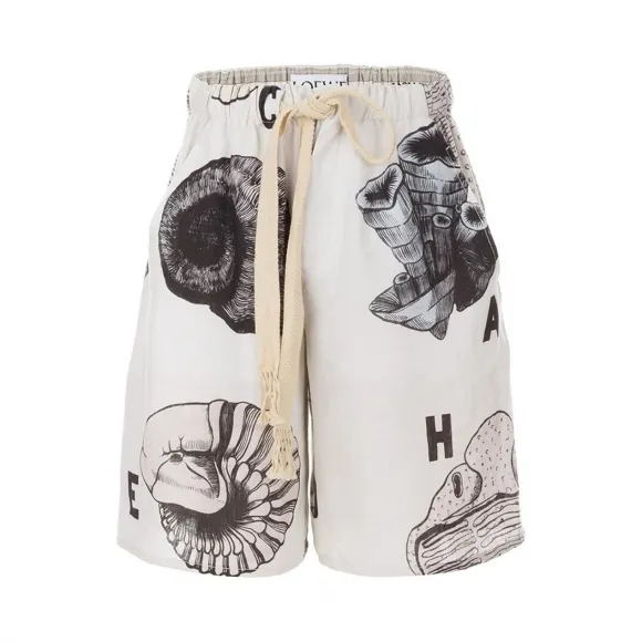 罗意威/Loewe Drawstring Shorts乳白色 H2172332PA