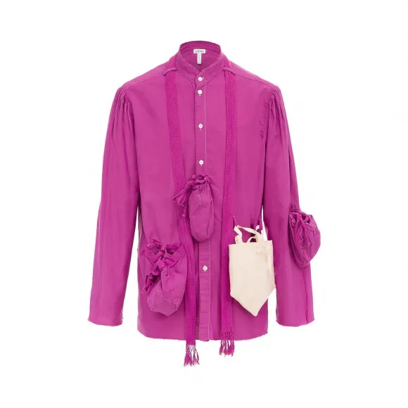 罗意威/Loewe Shirt Hanging Pockets桃红色 H2179020FA