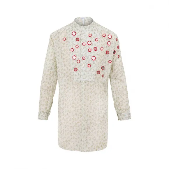 罗意威/Loewe Tunic Paisley With Coinslight sea-water green H2179450FA