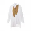 罗意威/Loewe Asym Shirt Leather Plastronnatural white H2179700GA