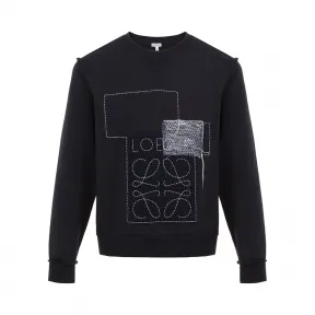 罗意威/Loewe Anagram Sweatshirt Patches靛蓝色 H2179880CR