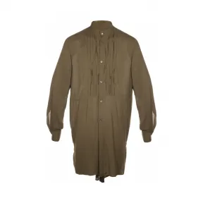 罗意威/Loewe 褶裥前胸衬衫 卡其绿 H2269180FA