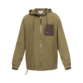 罗意威/Loewe Zip Hood JacketKhaki Green H2288400PA