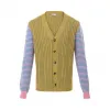罗意威/Loewe Ribbed And Striped Cardigannarcisus yellow H3179070CO
