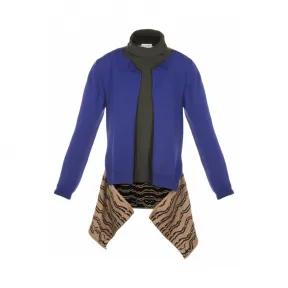 罗意威/Loewe 双层翻领外衣 电光蓝/多色 H3264060SM