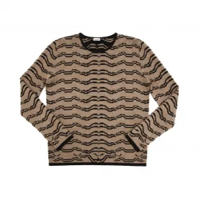 罗意威/Loewe 虎纹提花套头衫 驼色 H3269390SM