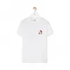 罗意威/Loewe T-Shirt Loewe Animals Embroidered白色 H6109630CR