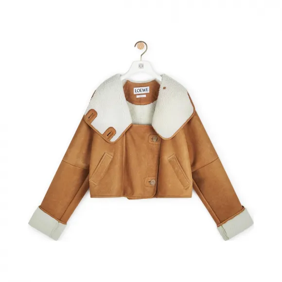 罗意威/Loewe Shearling Jacket驼色 S1297893TC