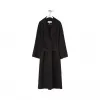 罗意威/Loewe Oversize Belted Coat黑色 S2101380PA