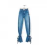 罗意威/Loewe Tie Cut Panel Denim Trousers水洗牛仔蓝 S2102360IB