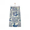 罗意威/Loewe Jacquard Wrap Skirt Animals白色/蓝色 S2105090PO