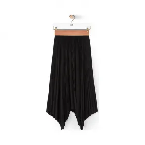 罗意威/Loewe Pleated Skirt黑色/棕褐色 S2105360FA