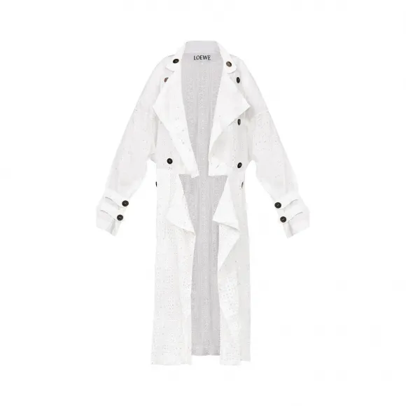 罗意威/Loewe Coat Broderie Anglaise白色 S2171000FA