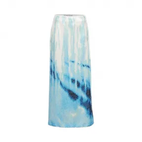 罗意威/Loewe Sequined Skirt蓝色/白色 S2175110FA