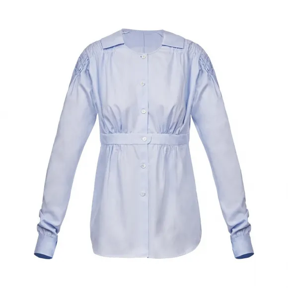 罗意威/Loewe Shirt Smock Detail粉蓝色 S2179220FA