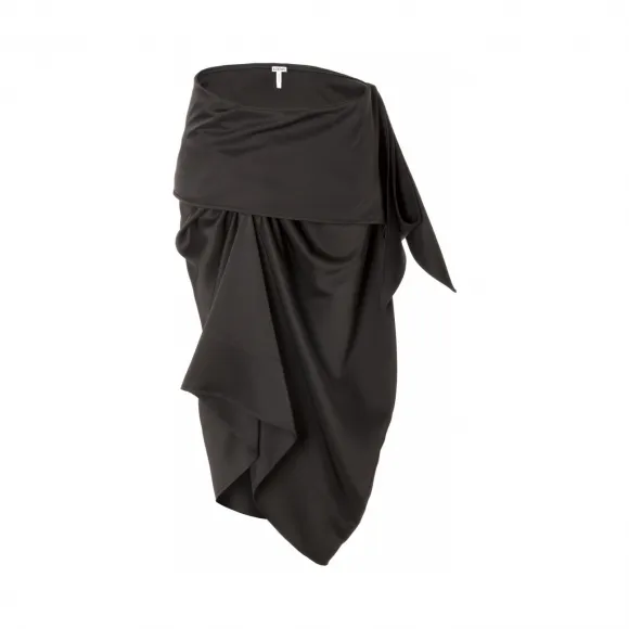 罗意威/Loewe 绉褶裙 黑色 S2265080FA