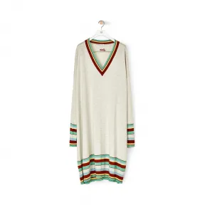 罗意威/Loewe Stripe V Neck Sweater Dress淡褐色/多色 S3109220SM