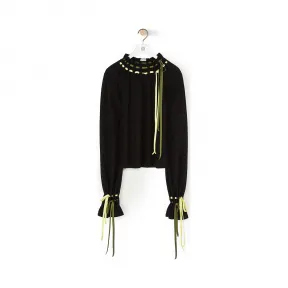 罗意威/Loewe Drawstring Balloon Slv Sweater黑色 S3109290VO