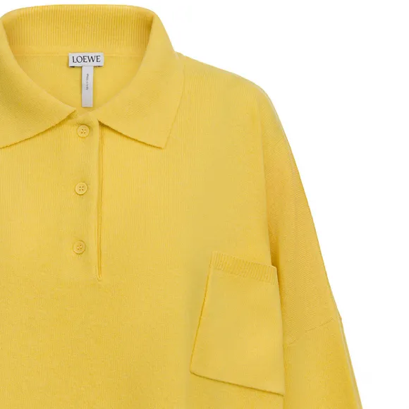 罗意威/Loewe Oversize Poloneck Sweater黄色 S3179110VO