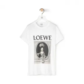 罗意威/Loewe T-Shirt Loewe Portrait白色/棕色 S6109660PC