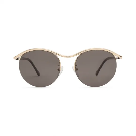 罗意威/Loewe Gaia Sunglasses 黑色/金色 SLW474P