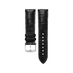 浪琴/Longines 哑光黑色 22.00 MM 鳄鱼皮 表带 L682119492