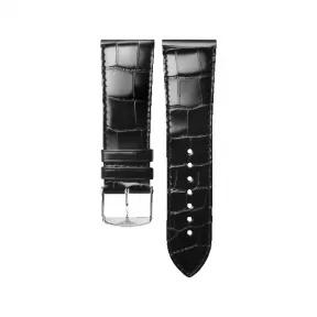 浪琴/Longines 亮黑色 26.00 MM 鳄鱼皮 表带 L682121818