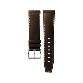 浪琴/Longines 半哑光棕色 22.00 MM 小牛皮 表带 L682160225