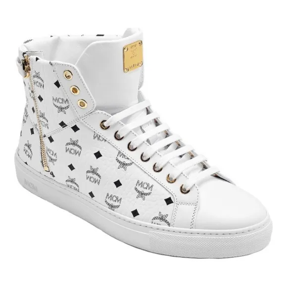 MCM VISETOS 男士高帮旋扣运动鞋 MEX7AMM02WT042