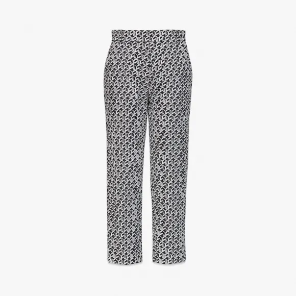 MCM Women‘s Cubic Monogram Jacquard Wool Pants MFPCSCK06BK0XL