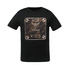 MCM 女士黄铜铭牌T恤 MFT8AMM02BK00M