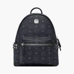 MCM Stark Visetos 侧边铆钉双肩背包 MMK6SVE37BK001