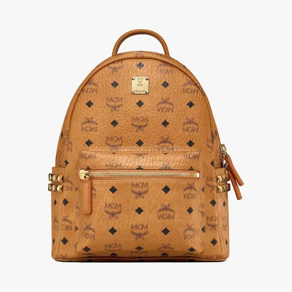 MCM Stark Visetos 侧边铆钉双肩背包 MMK6SVE37CO001