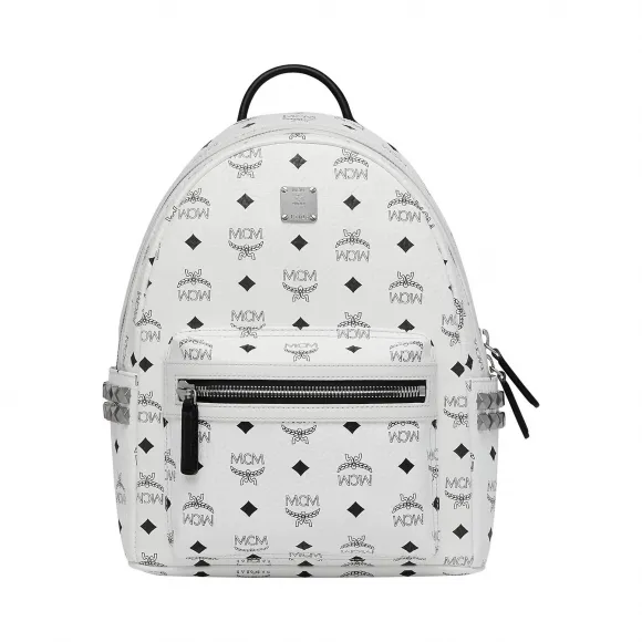 MCM Stark Visetos 侧边铆钉双肩背包 MMK6SVE37WT001