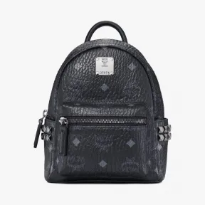 MCM Stark Visetos Bebe Boo 侧边铆钉双肩背包 MMK6SVE92BK001