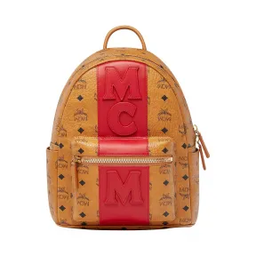 MCM Stark Visetos 标志条纹双肩背包 MMK7AVE23CO001