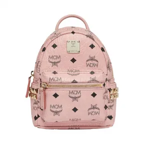 MCM Stark Bebe Boo Visetos 侧边铆钉双肩背包 MMK7AVE92PZ001